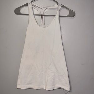 small white lulu lemon tank top